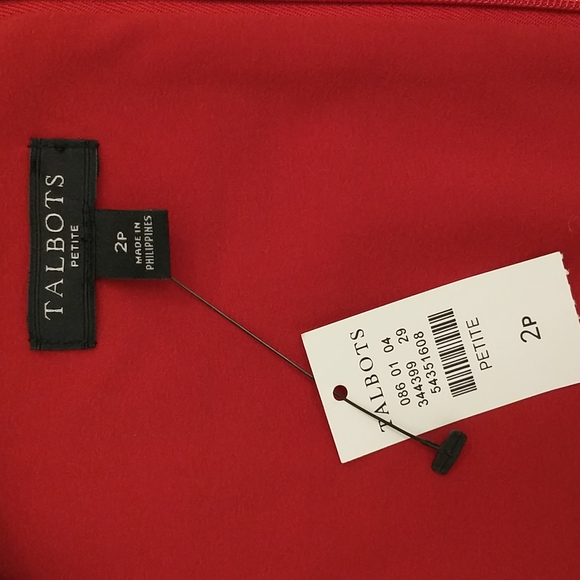 Red Plaid Jumper Ruffle Hem NWT Talbots mrk2P fit4 see Measurements Midi Stewart - Picture 7 of 11